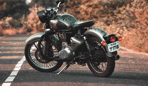 Preview wallpaper motorcycle, bike, gray, side view
