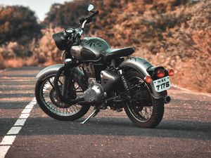 Preview wallpaper motorcycle, bike, gray, side view