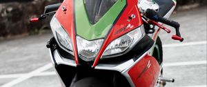 Preview wallpaper motorcycle, bike, green, red, parking, moto