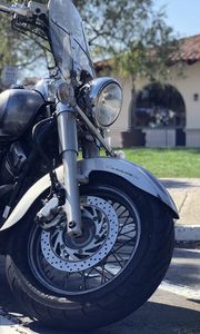 Preview wallpaper motorcycle, bike, grey, wheel, headlight