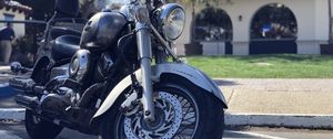 Preview wallpaper motorcycle, bike, grey, wheel, headlight