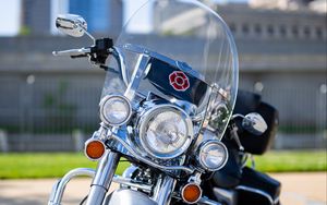 Preview wallpaper motorcycle, bike, handlebar, front view