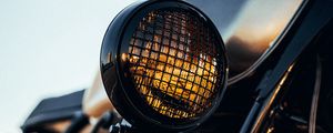 Preview wallpaper motorcycle, bike, headlight, optics, closeup