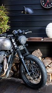 Preview wallpaper motorcycle, bike, headlight, garage