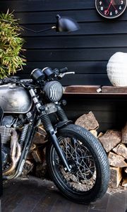 Preview wallpaper motorcycle, bike, headlight, garage