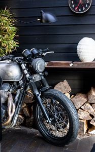 Preview wallpaper motorcycle, bike, headlight, garage