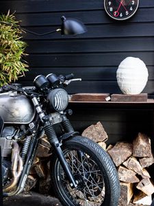 Preview wallpaper motorcycle, bike, headlight, garage