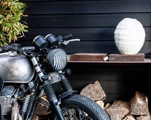 Preview wallpaper motorcycle, bike, headlight, garage