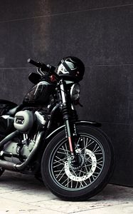 Preview wallpaper motorcycle, bike, helmet, wheel, headlight