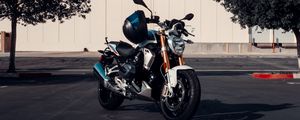 Preview wallpaper motorcycle, bike, helmet, gray, black