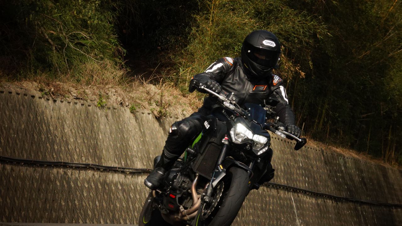 Wallpaper motorcycle, bike, helmet, motorcyclist, black