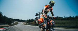 Preview wallpaper motorcycle, bike, motorcyclist, stunt