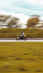 Preview wallpaper motorcycle, bike, motorcyclist, speed, movement