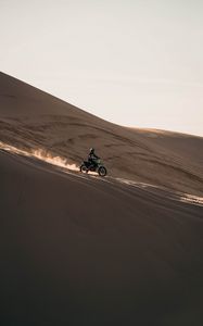 Preview wallpaper motorcycle, bike, motorcyclist, rally, desert