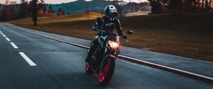 Preview wallpaper motorcycle, bike, motorcyclist, speed, road