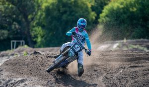 Preview wallpaper motorcycle, bike, motorcyclist, rally, dirt