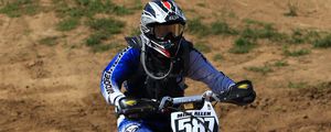 Preview wallpaper motorcycle, bike, motorcyclist, blue, rally