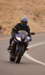 Preview wallpaper motorcycle, bike, motorcyclist, biker, road, asphalt