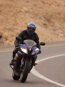 Preview wallpaper motorcycle, bike, motorcyclist, biker, road, asphalt