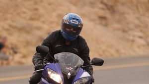 Preview wallpaper motorcycle, bike, motorcyclist, biker, road, asphalt