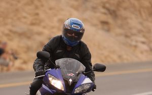 Preview wallpaper motorcycle, bike, motorcyclist, biker, road, asphalt