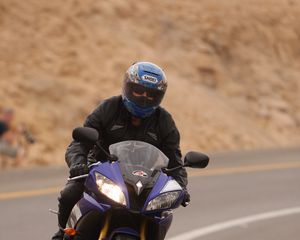 Preview wallpaper motorcycle, bike, motorcyclist, biker, road, asphalt