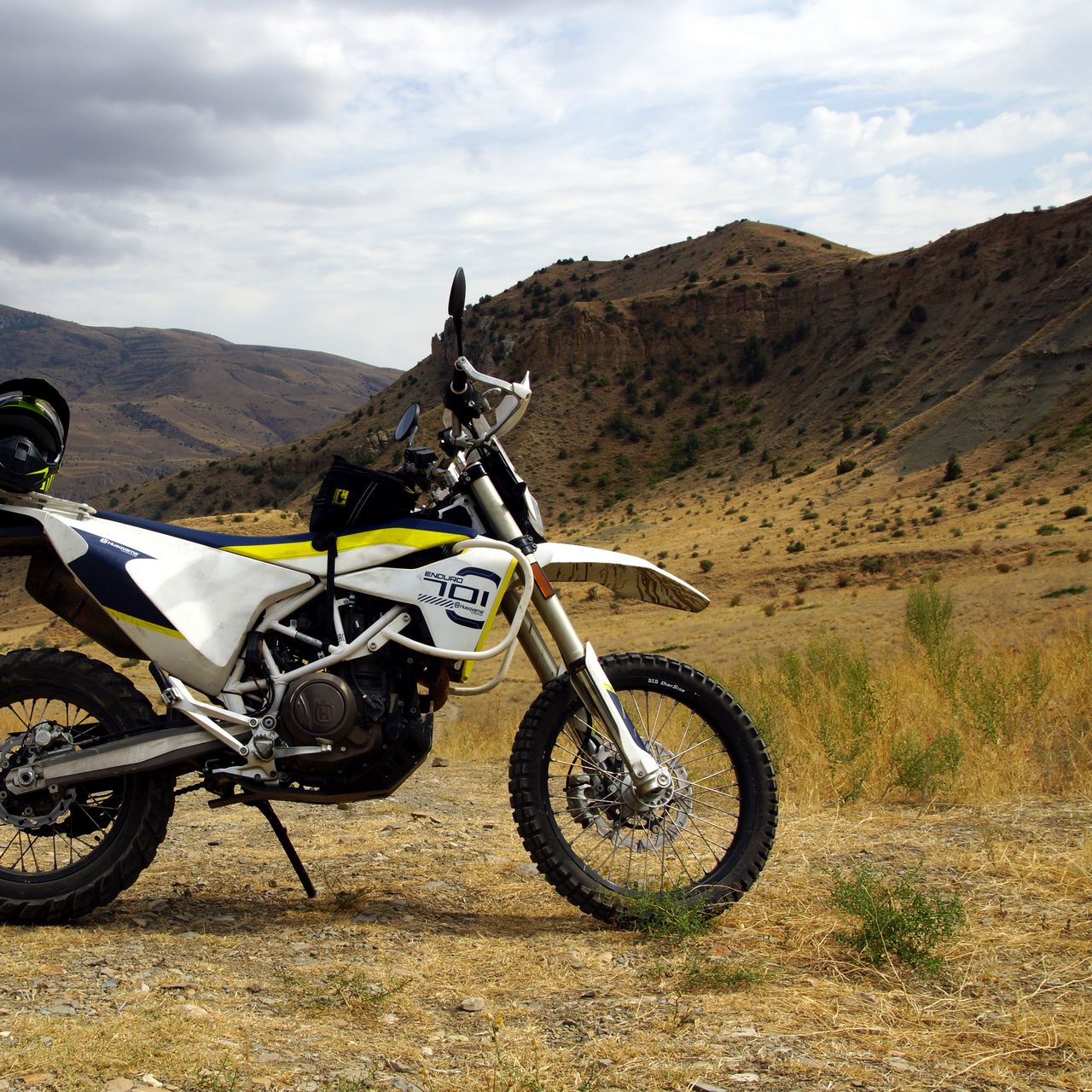 1280x1280 Wallpaper motorcycle, bike, mountains, nature