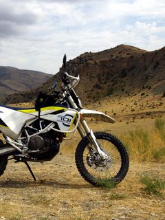 240x320 Wallpaper motorcycle, bike, mountains, nature