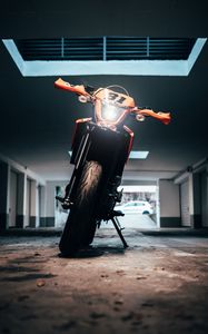 Preview wallpaper motorcycle, bike, orange, front view