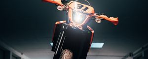 Preview wallpaper motorcycle, bike, orange, front view