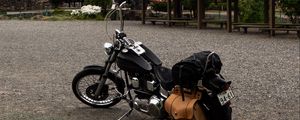 Preview wallpaper motorcycle, bike, pagoda