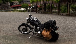Preview wallpaper motorcycle, bike, pagoda
