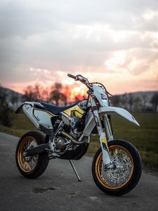 Preview wallpaper motorcycle, bike, pitbike, sports, white