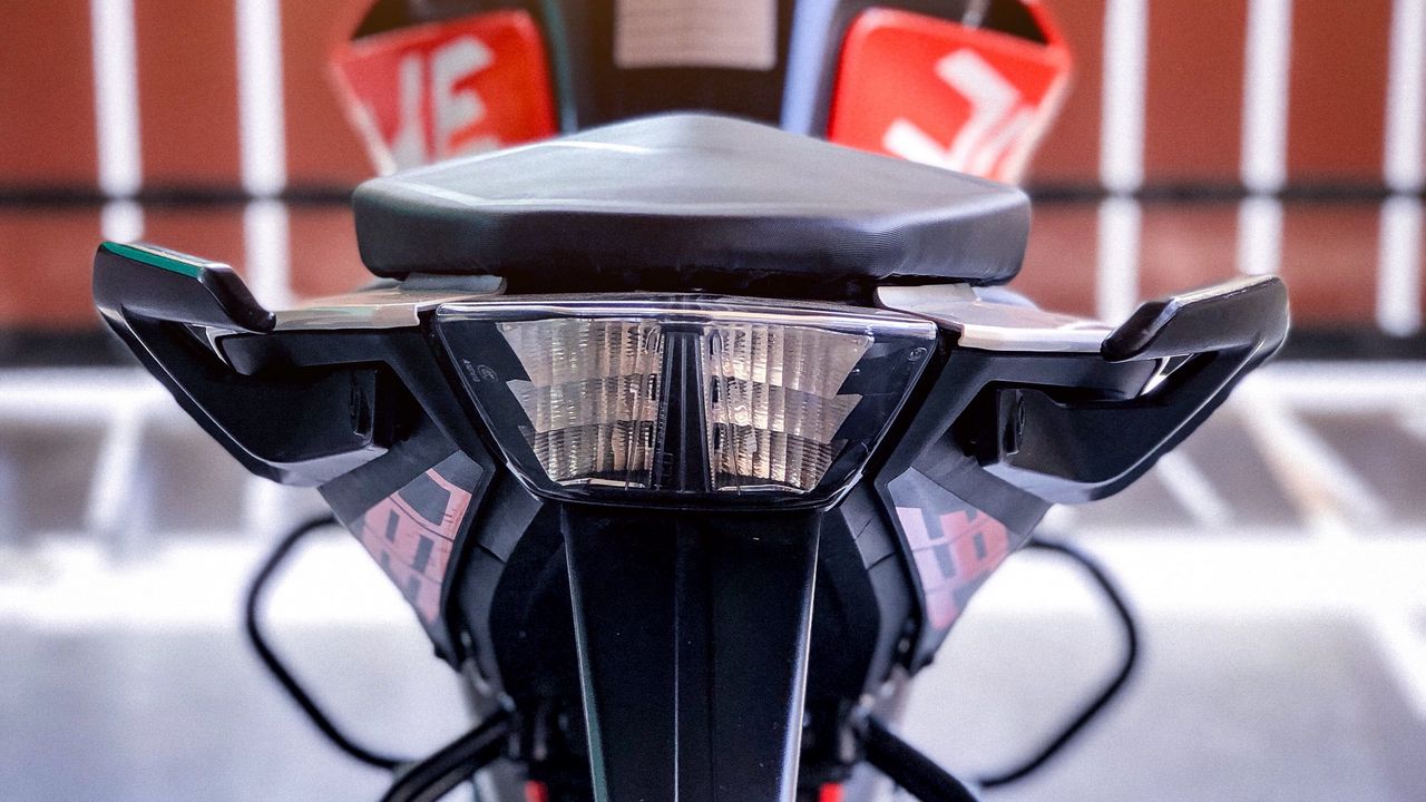 Wallpaper motorcycle, bike, rear view, lights