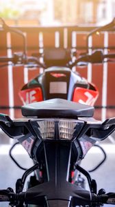 Preview wallpaper motorcycle, bike, rear view, lights