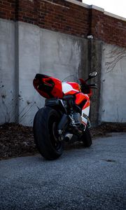 Preview wallpaper motorcycle, bike, red, moto, rear view