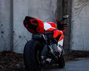 Preview wallpaper motorcycle, bike, red, moto, rear view