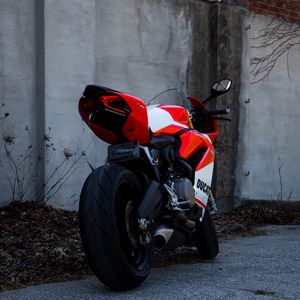 Preview wallpaper motorcycle, bike, red, moto, rear view