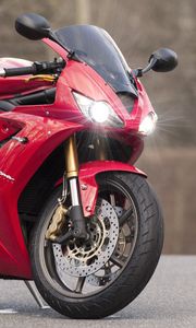 Preview wallpaper motorcycle, bike, red, headlights, light