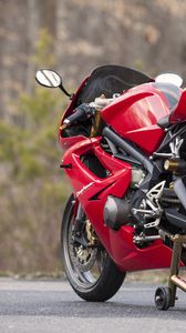 Preview wallpaper motorcycle, bike, red, asphalt, moto