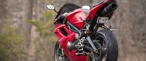 Preview wallpaper motorcycle, bike, red, asphalt, moto