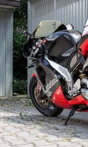 Preview wallpaper motorcycle, bike, red, black, parking