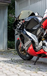 Preview wallpaper motorcycle, bike, red, black, parking