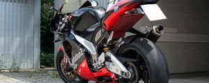Preview wallpaper motorcycle, bike, red, black, parking