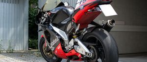 Preview wallpaper motorcycle, bike, red, black, parking