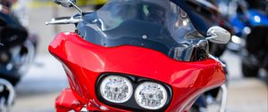 Preview wallpaper motorcycle, bike, red, handlebar