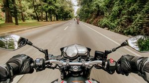 Preview wallpaper motorcycle, bike, road, speed