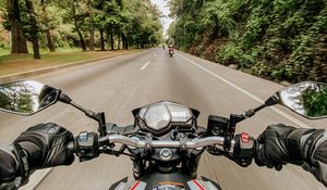 Preview wallpaper motorcycle, bike, road, speed