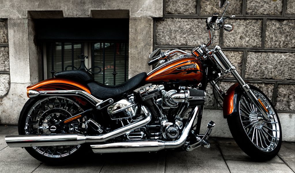 1024x600 Wallpaper motorcycle, bike, side view, wheel
