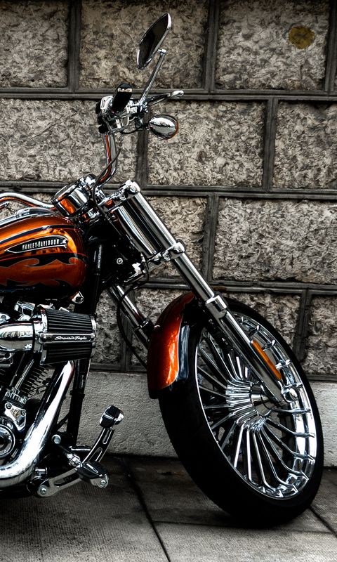 480x800 Wallpaper motorcycle, bike, side view, wheel